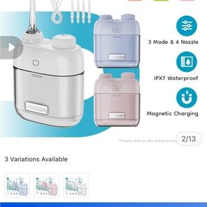 💧✨ Blue & White Portable Water Flosser – Deep Clean On the Go! ✨